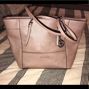 Guess Pink Shimmer Tote Handbag